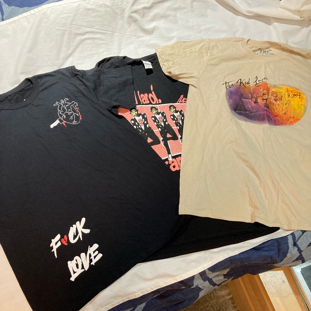 Lot of 3 The Kid Laroi T-shirts, Men’s size large, NWOT!